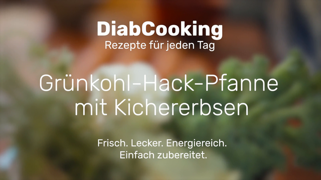 Mehr über den Artikel erfahren Diabcooking – Grünkohl-Hack-Pfanne mit Kichererbsen