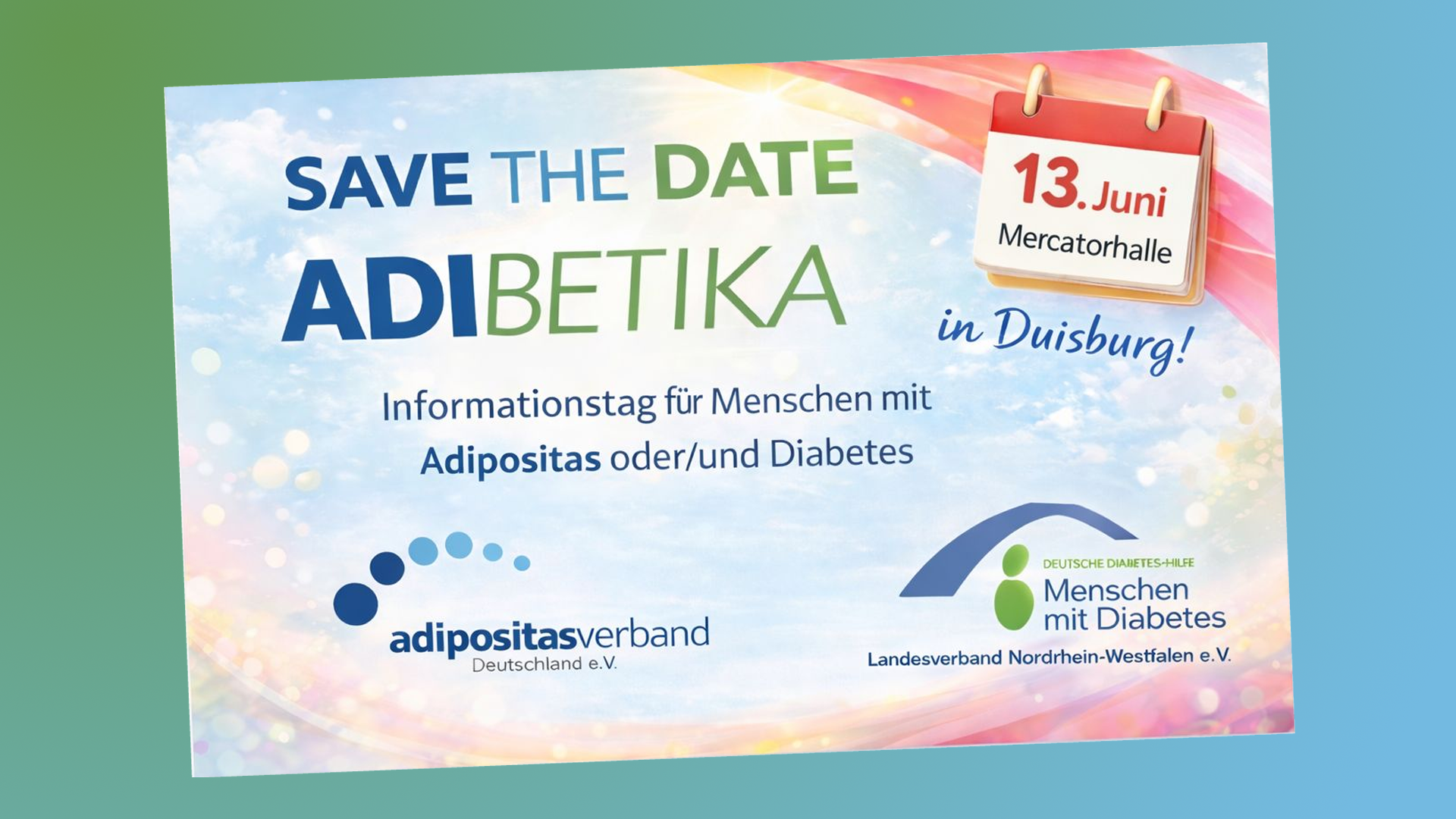 Mehr über den Artikel erfahren AdiBetika – Der Informationstag für Menschen mit Adipositas und/oder Diabetes